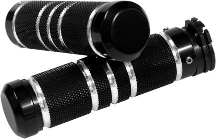 Accutronix Custom Grips Night Series Black Knurled Grooved GR100-KGN