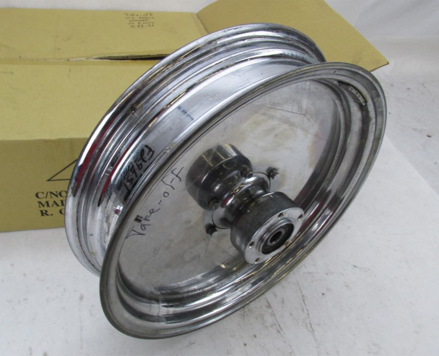 2002 Harley Softail FXSTS Polished Solid Billet Aluminum Front Wheel 16X3.5