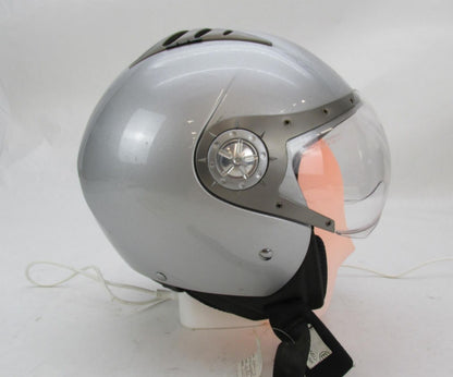 BILT Silver Renegade Half Open Face Motorcycle Helmet Size Medium M ECE/22-05