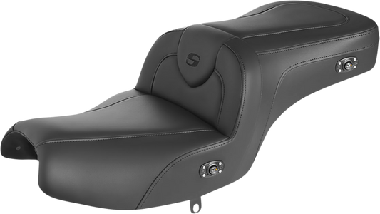 Saddlemen Heated RoadSofa Seat Black W/Black Stitching I20-06-187HCT