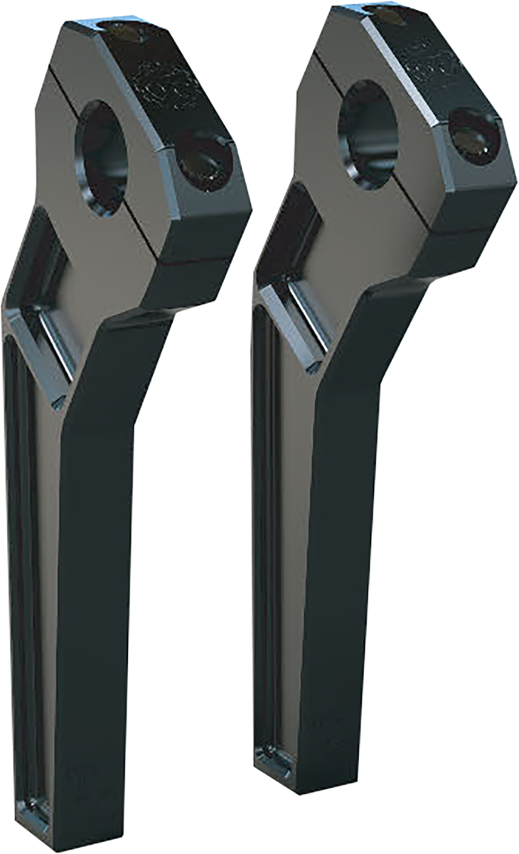 Todd's Cycle 1 1/8" Clamping Pullback Riser 8" Rise Black TD-R22-08B