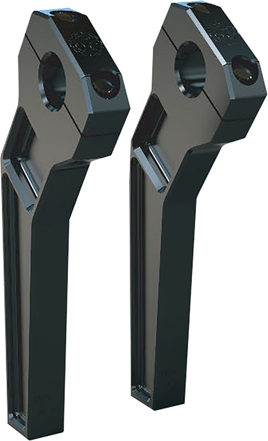 Todd's Cycle 1 1/8" Clamping Pullback Riser 8" Rise Black TD-R22-08B