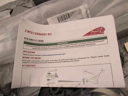 Indian Genuine OEM NOS Complete 2 into 1 Black Exhaust System 2884111-