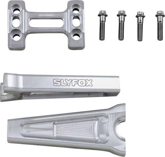 SLYFOX Handlebar Riser Kit Raw Straight - 6" - 1" Handlebars TM-SLY3