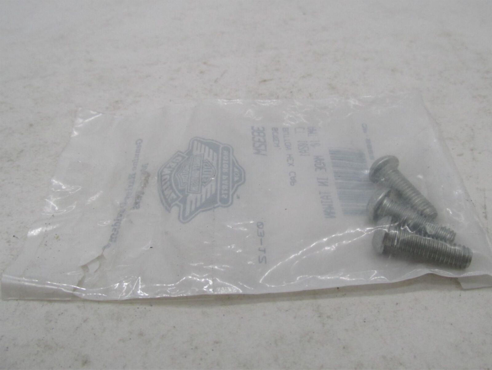 Lot of 3 Harley-Davidson Genuine NOS Hex Button Head Cap Screws 3832M