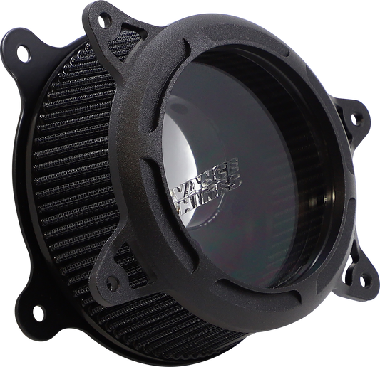 Vance & Hines VO2 Insight Air Cleaner Black Wrinkle 41077