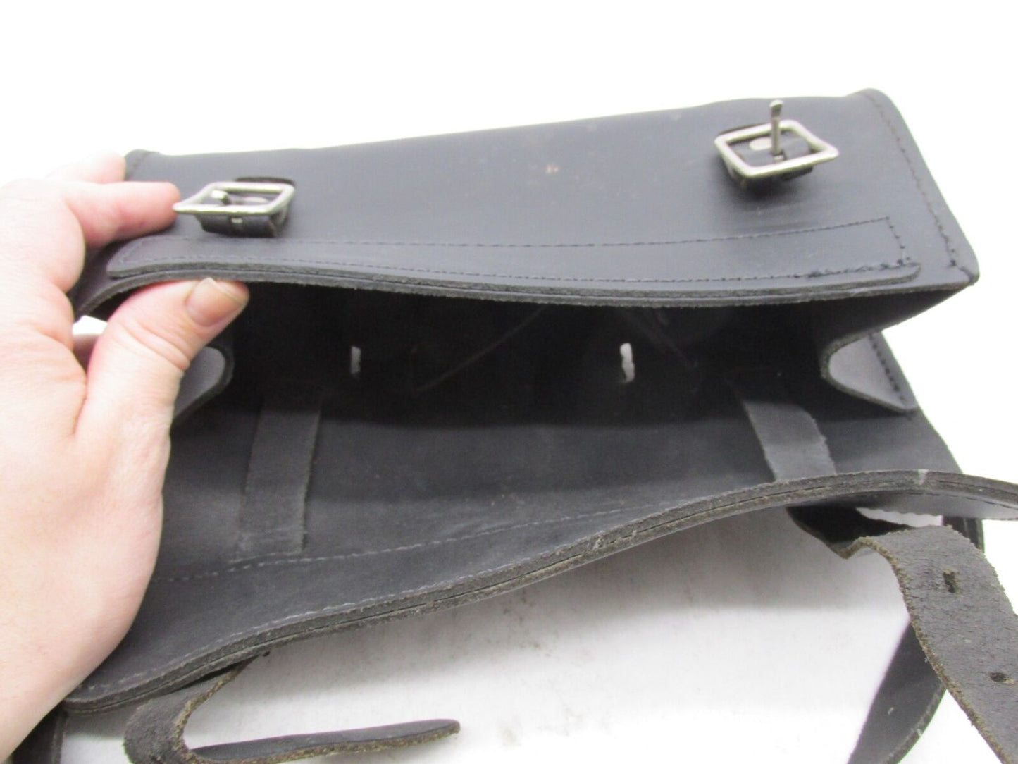 Universal Motorcycle Harley Buckle Fork Tool Pouch Synthetic Leather 10x5x2.5"