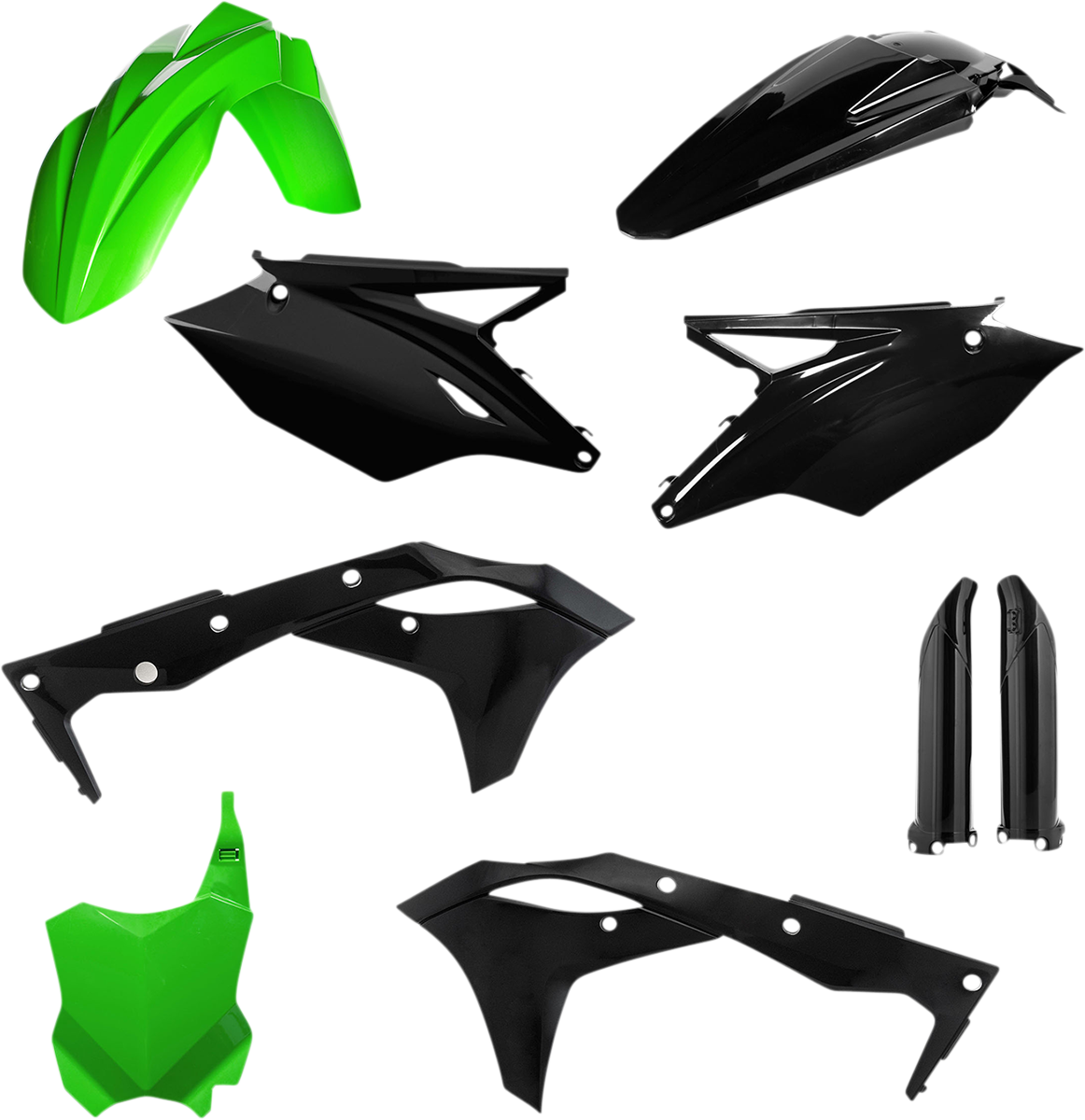 Acerbis Full Plastic Kit Green/Black 2685821089