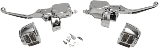 Drag Specialties Handlebar Control Kits With Hydraulic Clutch Chrome 0610-0694