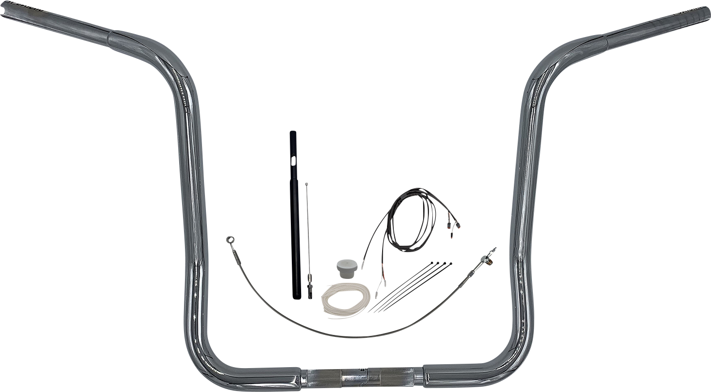 Fat Baggers, Inc. 1-1/4" EZ Install Round Top Handlebar Kit 16" Chrome 919416