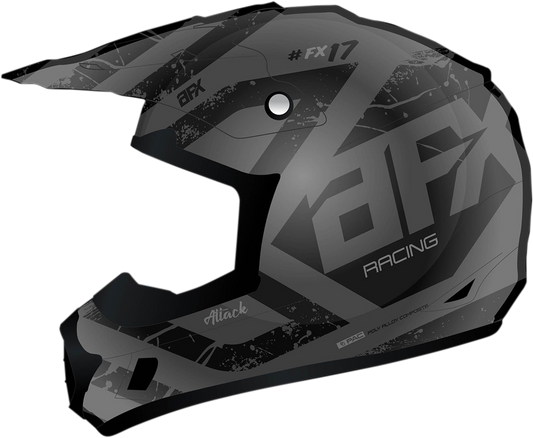 AFX FX-17 Attack Helmet Frost Gray/Matte Black Large 0110-7139