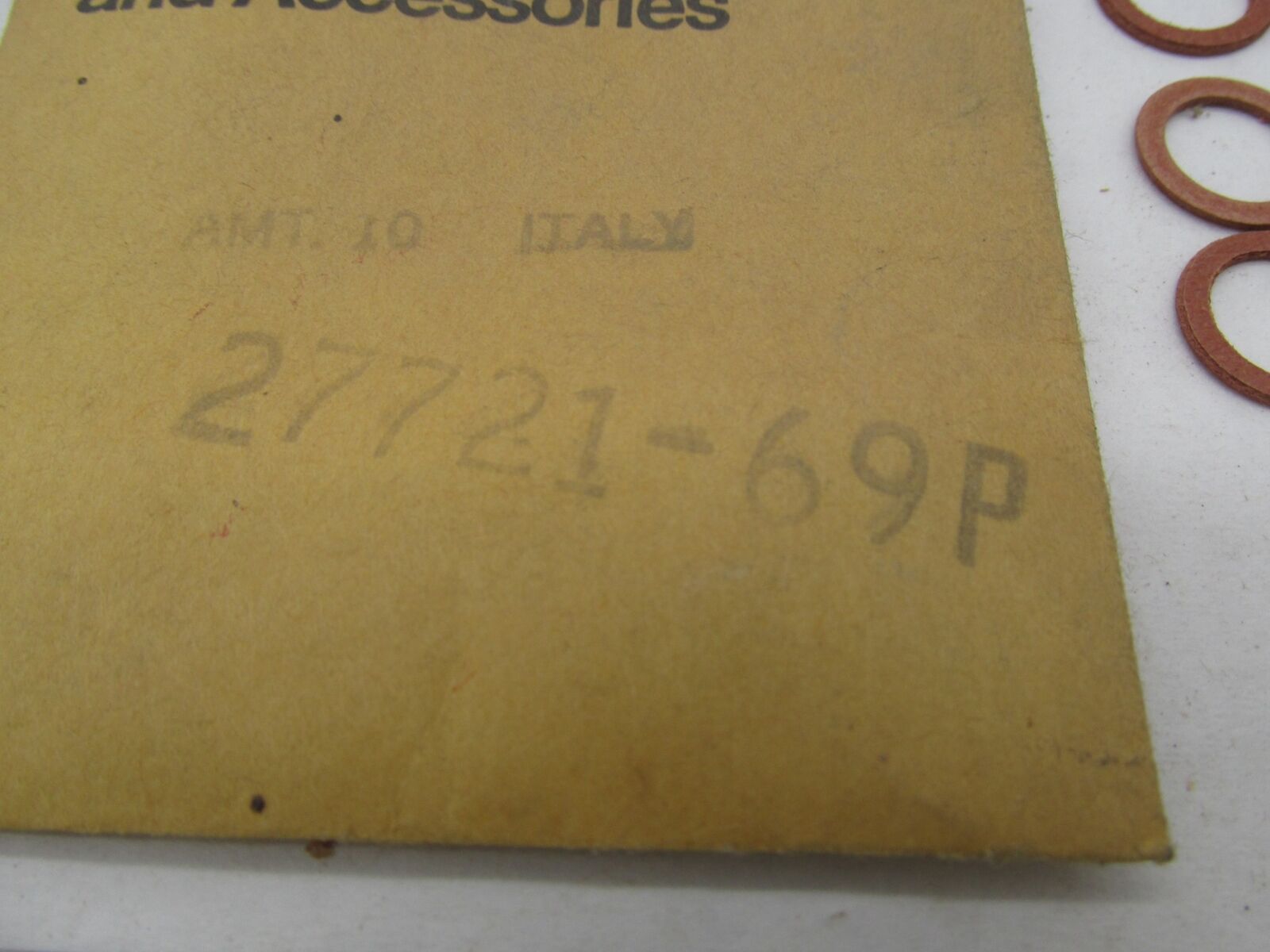 Lot of 10 Harley-Davidson Genuine NOS Aermacchi Carburetor Gasket Seal 27721-69P