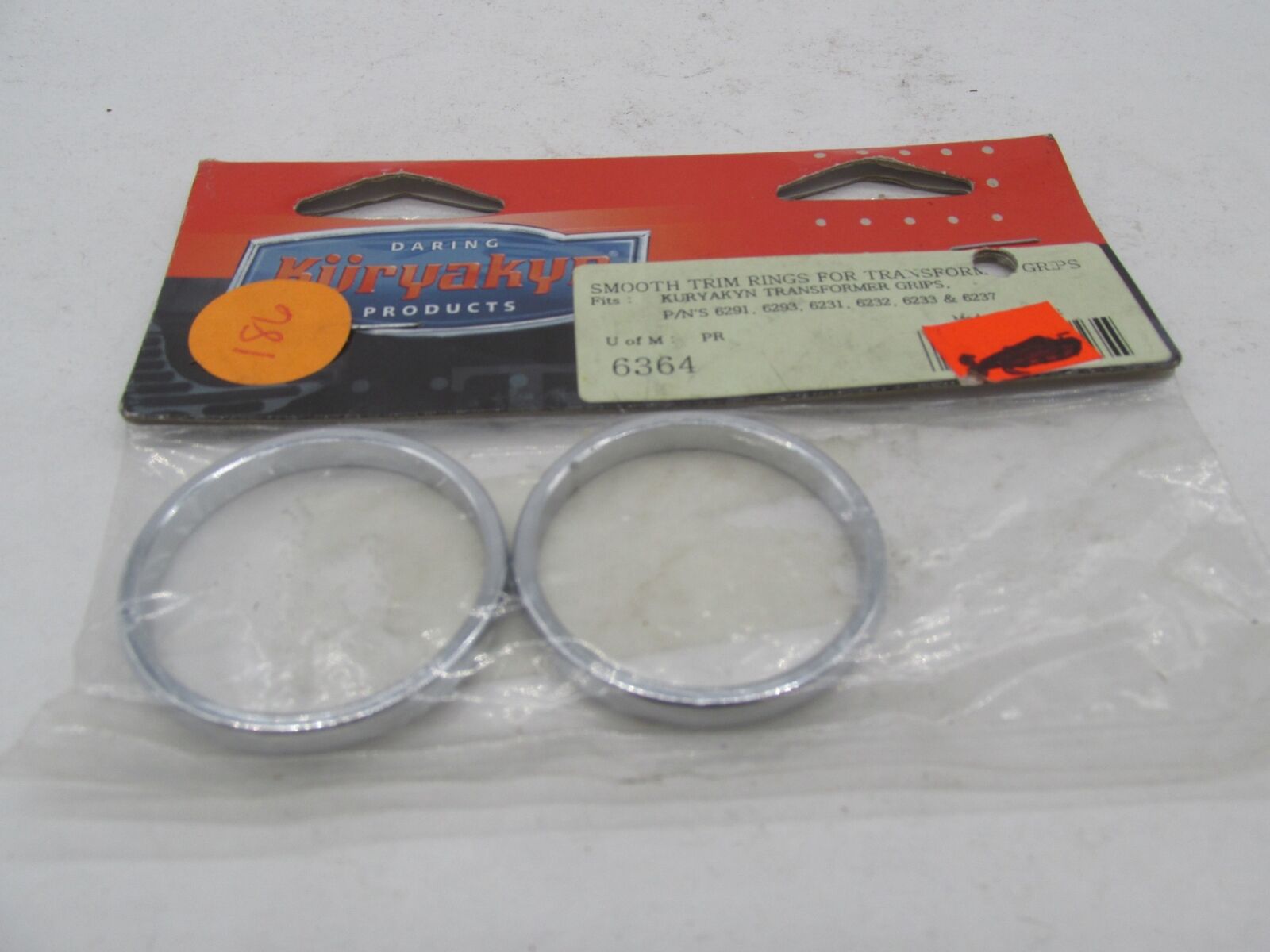 Kuryakyn Harley Davidson Smooth Chrome Trim Rings for Transformer Grips 6364