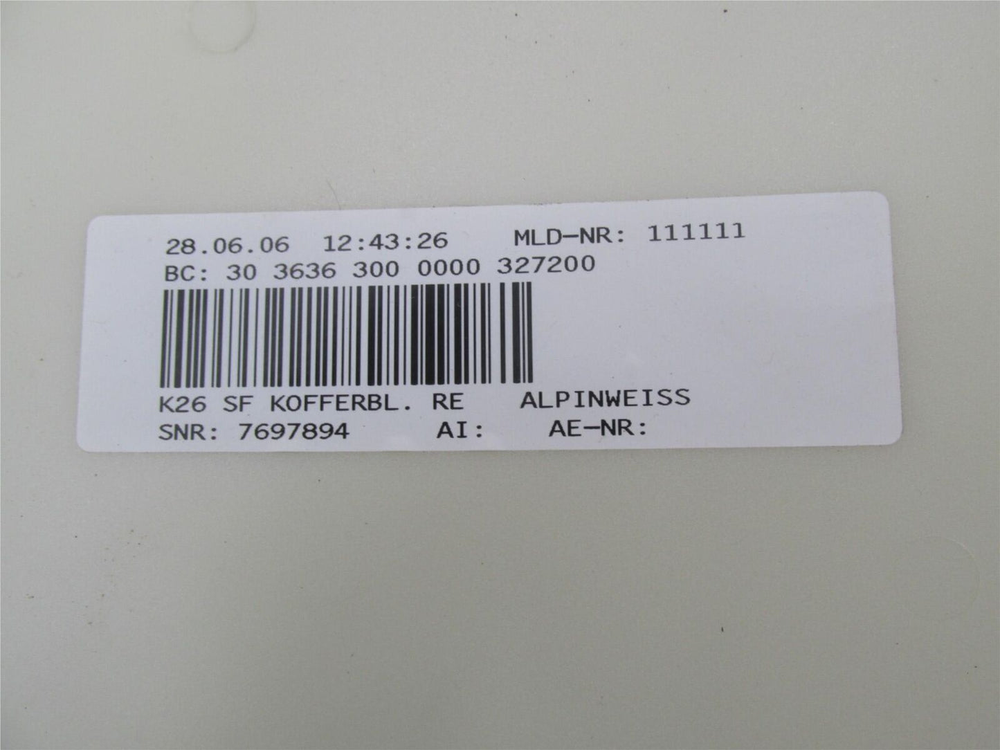 BMW Genuine R 1200 RT 2014  LC K52 Case Cover Right Side Apline White 7697894
