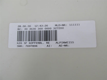 BMW Genuine R 1200 RT 2014  LC K52 Case Cover Right Side Apline White 7697894