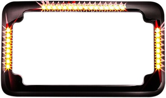 Cycle Visions Slick Signals License Plate Frame CV4620B