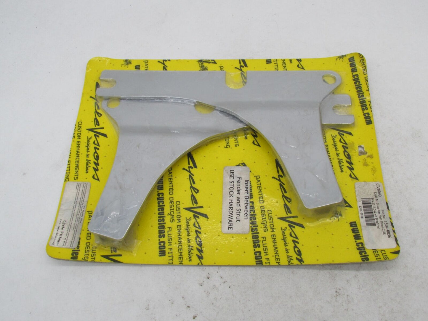 Harley Cycle Visions Breakout Chrome Rigid Sissy Bar Side Plates 1504-0056