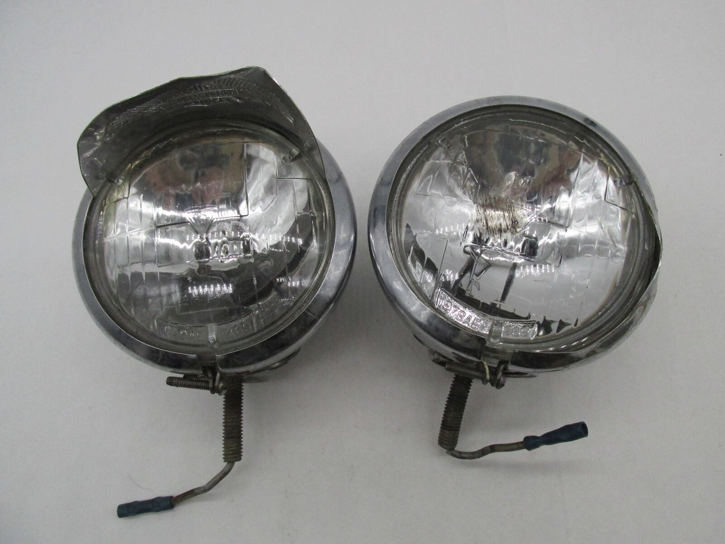 Pair of Harley Davidson Genuine Guide H 0 62 Driving Auxiliary Spot Lamps Lights