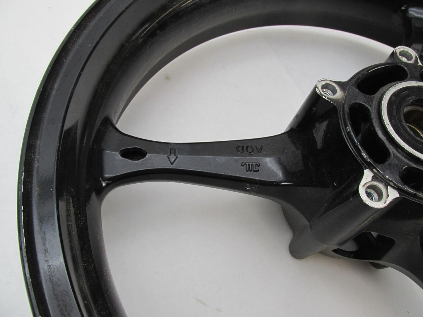 Enkei Motorcycle Tri Spoke 3 Spoke 17x3.5" Black Front Wheel