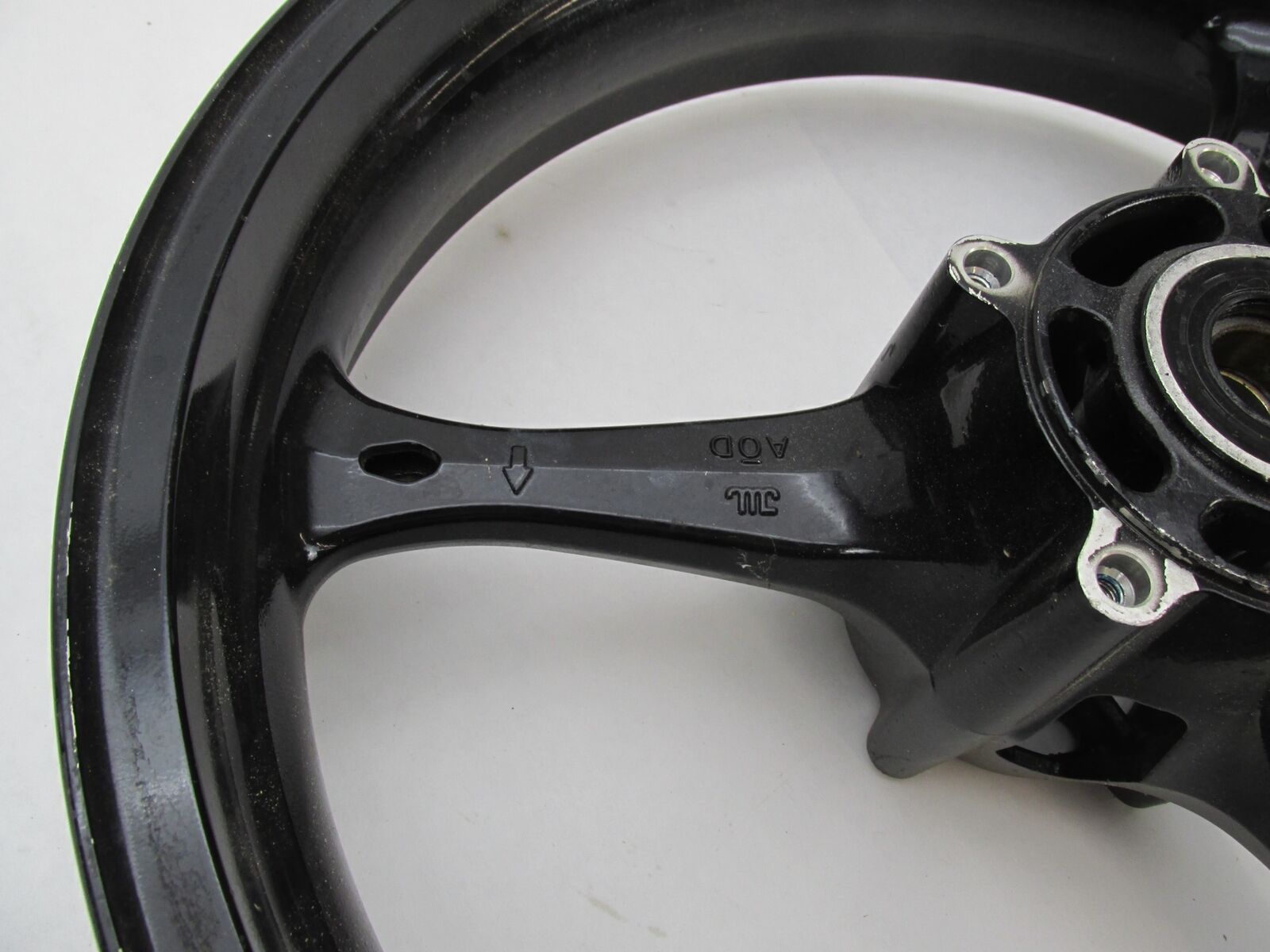 Enkei Motorcycle Tri Spoke 3 Spoke 17x3.5" Black Front Wheel