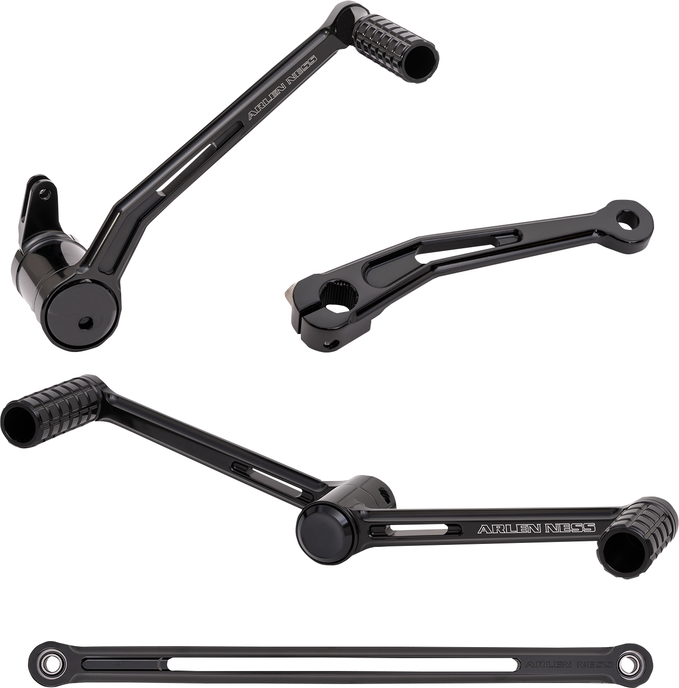 Arlen Ness Foot Control Kit w/ Heel/Toe Shifter Black 420-100