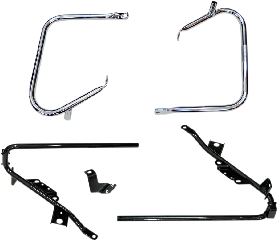 Drag Specialties Saddlebag Guards/Support Kits Chrome 3501-1243
