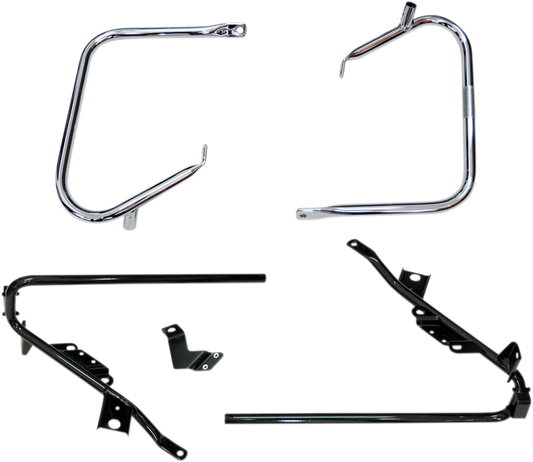 Drag Specialties Saddlebag Guards/Support Kits Chrome 3501-1243