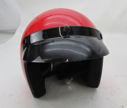 HCI Red Medium M Motorcycle Open Face Half Helmet