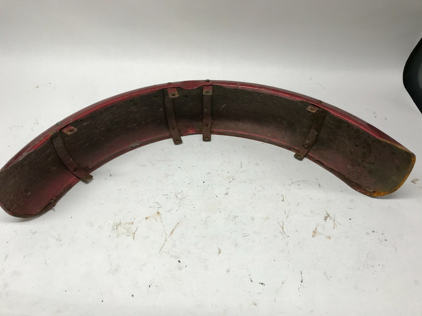 Vintage Harley Davidson Ironhead Front 5"  Fender Red no Dents Metal X