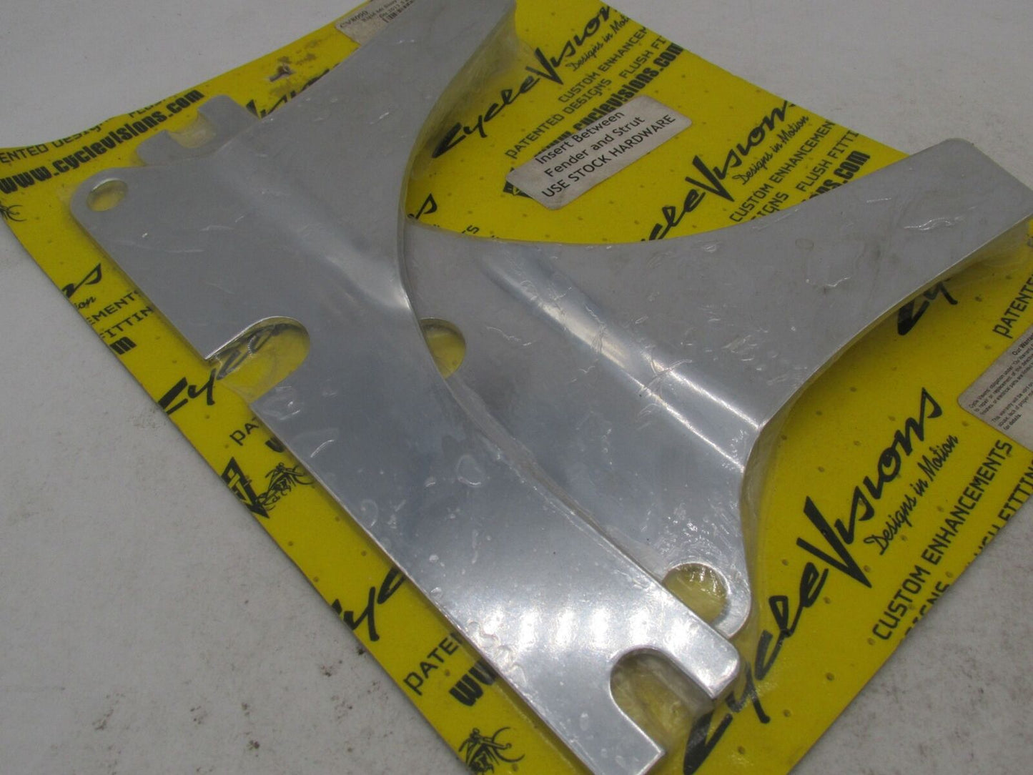 Harley Cycle Visions Breakout Chrome Rigid Sissy Bar Side Plates 1504-0056