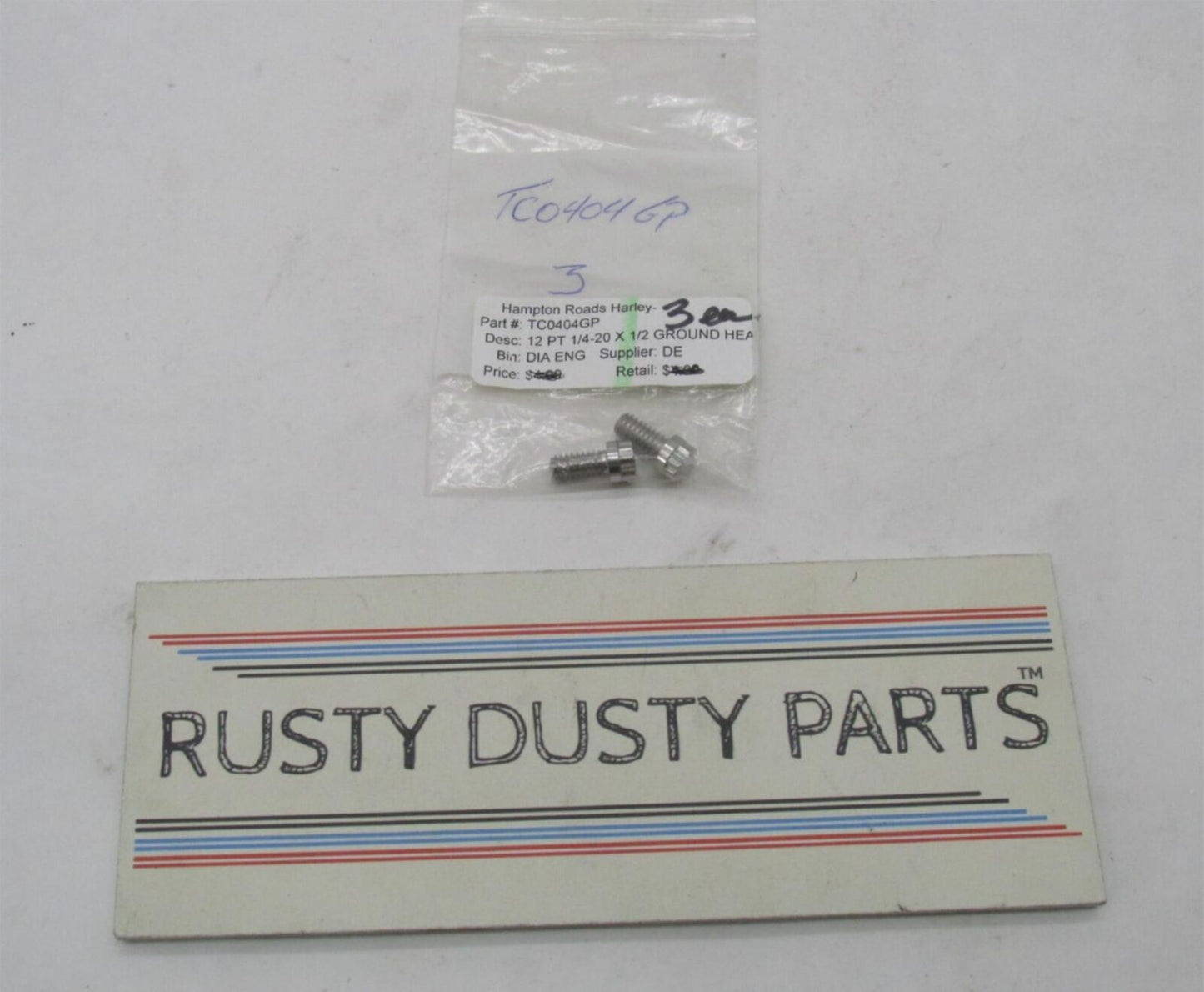 Lot of 2 Harley Davidson Ground Head Screw TC0404GP