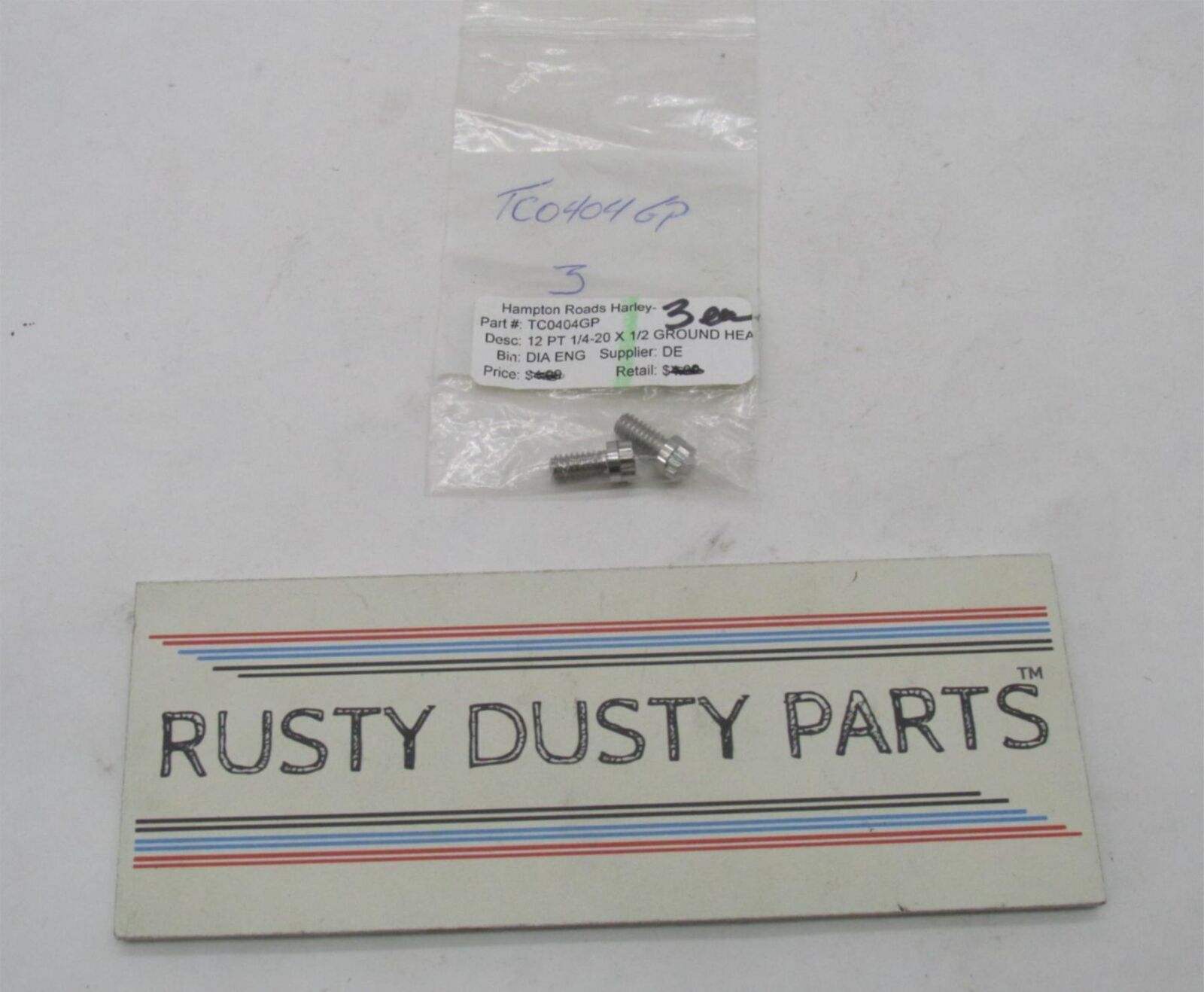 Lot of 2 Harley Davidson Ground Head Screw TC0404GP