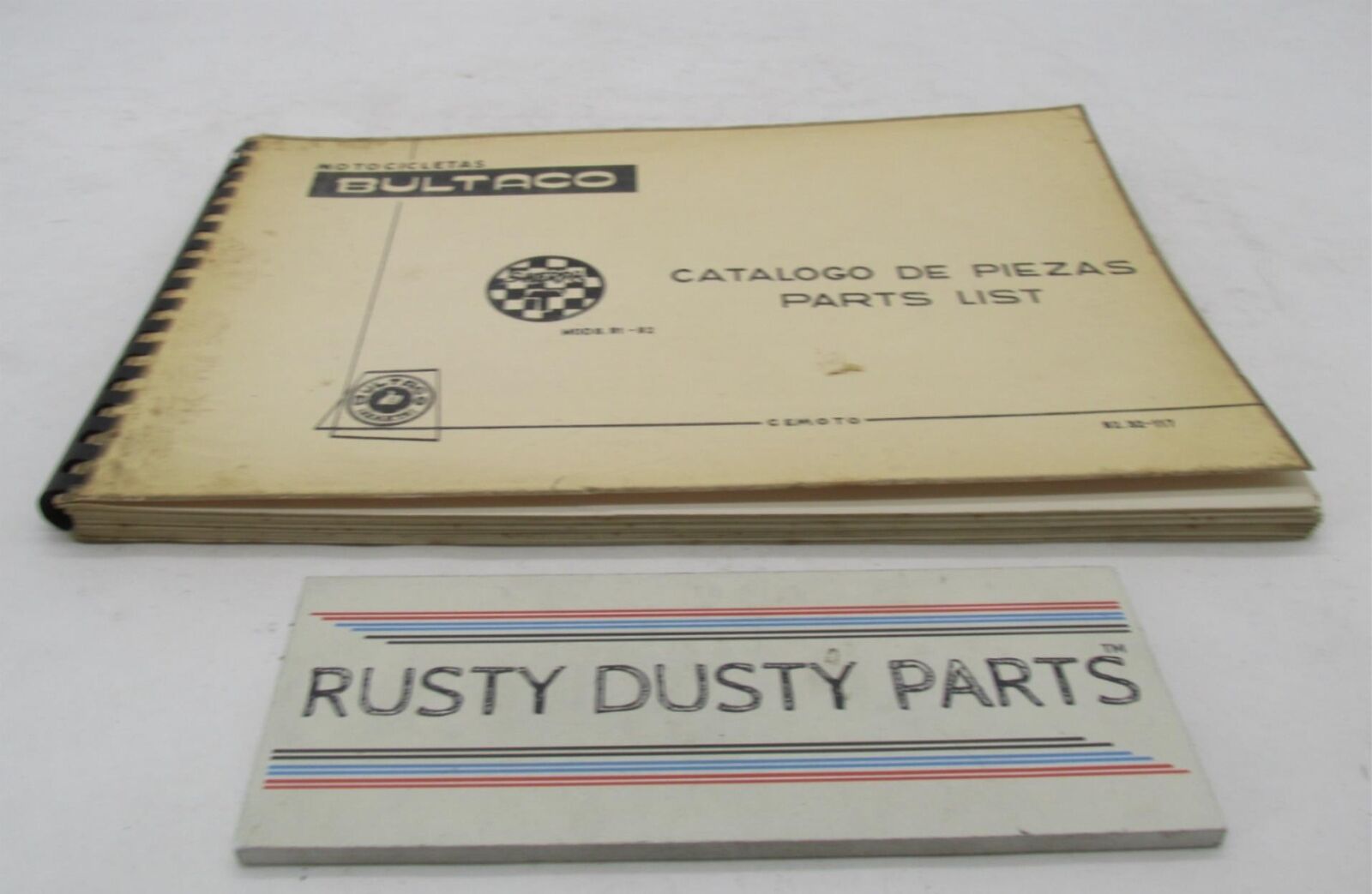 Bultaco Original Factory 1974 Sherpa T 91-92 Parts List Catalog Book 92.32-117