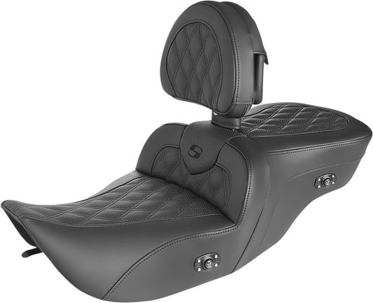 Saddlemen Heated Roadsofa Lattice Stitched Seat Black 897-06-182BRHC