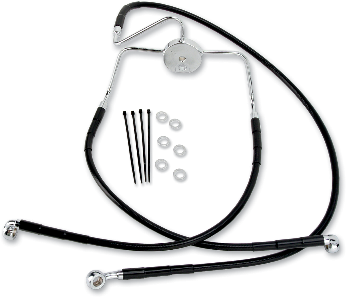 Drag Specialties Standard Length FR/Stainless Steel Brake Line Kit 1741-2520