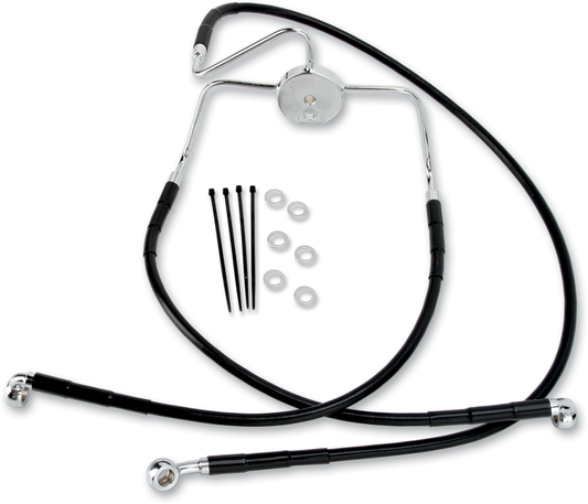 Drag Specialties Standard Length FR/Stainless Steel Brake Line Kit 1741-2520