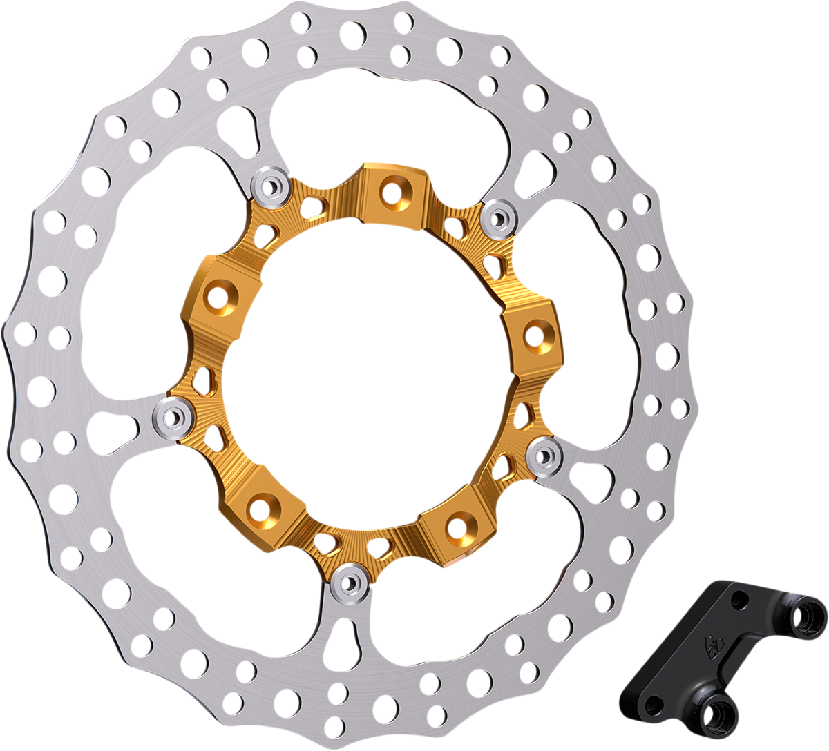 Arlen Ness Brake Rotor 14" Gold Front Right 300006