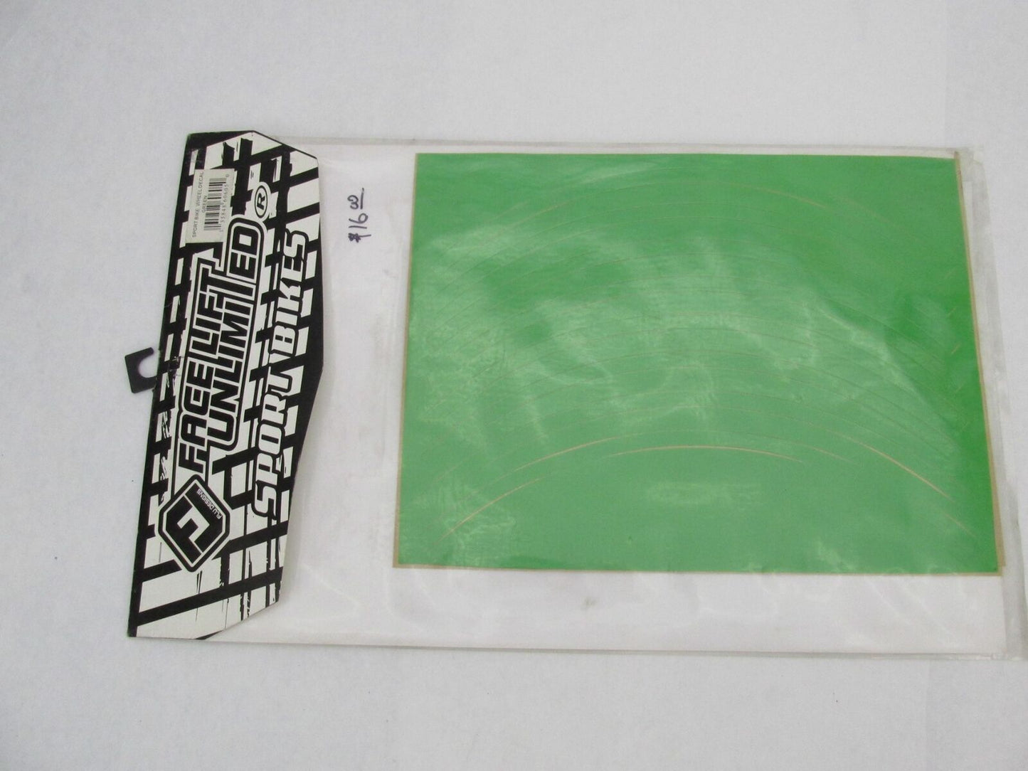Face Lift Unlimited Sport Bike Green Decal Wheel 60605