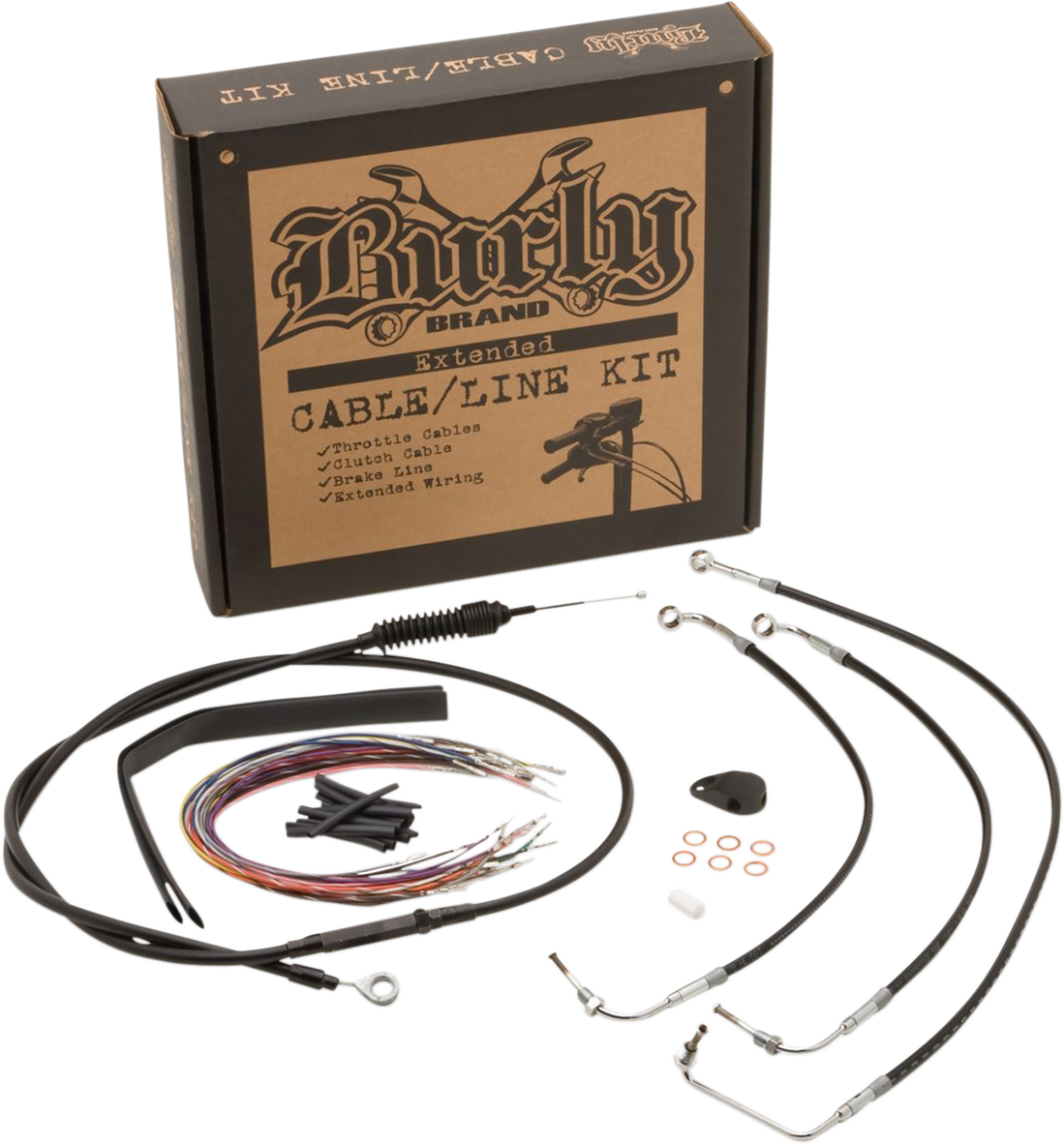 Burly Cable and Brake Line Kits 13in. Bagger Bars B30-1238