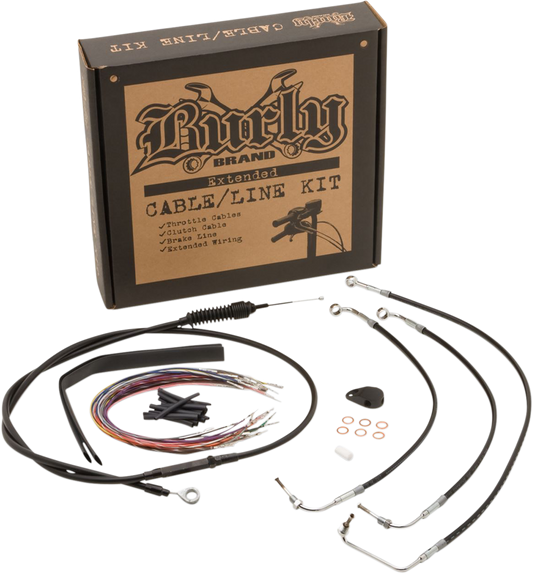 Burly Cable and Brake Line Kits 13in. Bagger Bars B30-1238