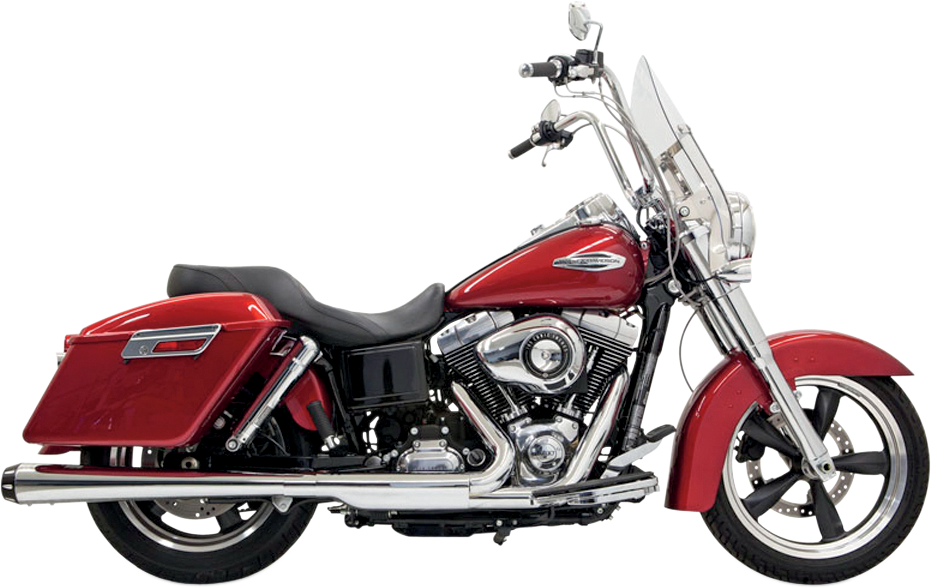 Bassani 4" Slip-On Mufflers Chrome w/ Megaphone 1D17R