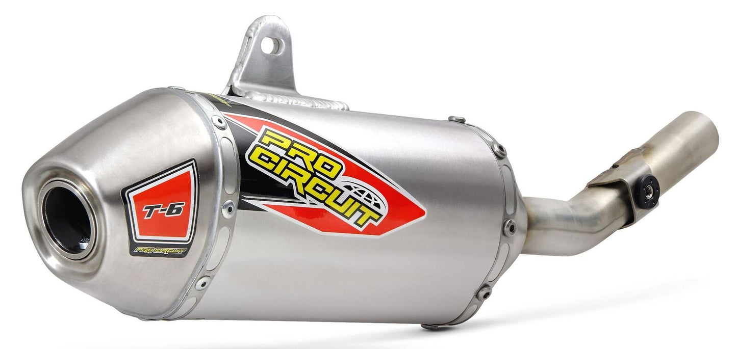 Pro Circuit T-6 Slip-On Exhaust Stainless Steel 0122023A