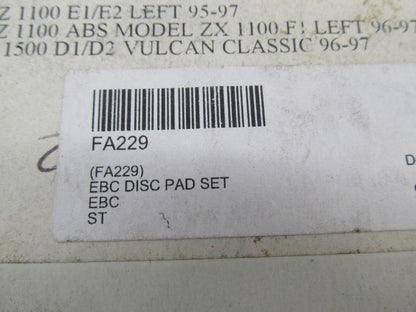 EBC NOS Kawasaki Vulcan Disc Brake Pads Pad Set FA299