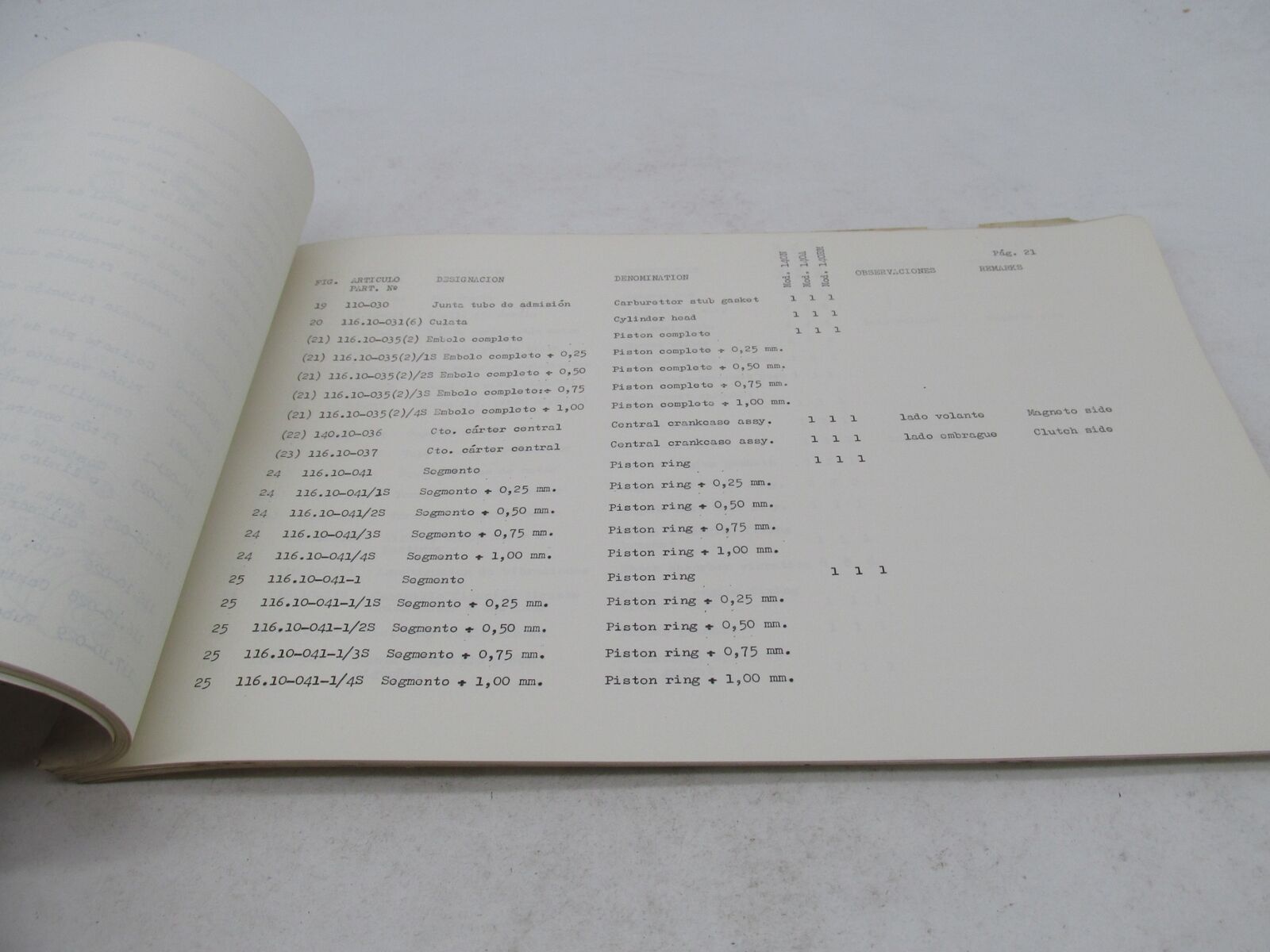 Bultaco Factory 1976 Matador Mk9 Motorcycle Catalog Parts List Book 140.32-117