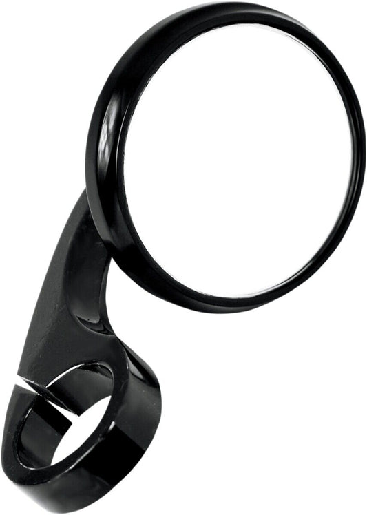 Todd's Cycle Clamp-On Shooter Mirror 1 1/4in. Handlebars - Gloss Black 0640-0751