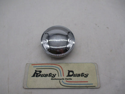 Harley Davidson Chrome Flat Smooth Top Gas Tank Cap