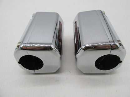 Pair Harley 1" Handlebar Mounted Red Turn Signal Marker Lights 2-7/8" x 1-3/4"