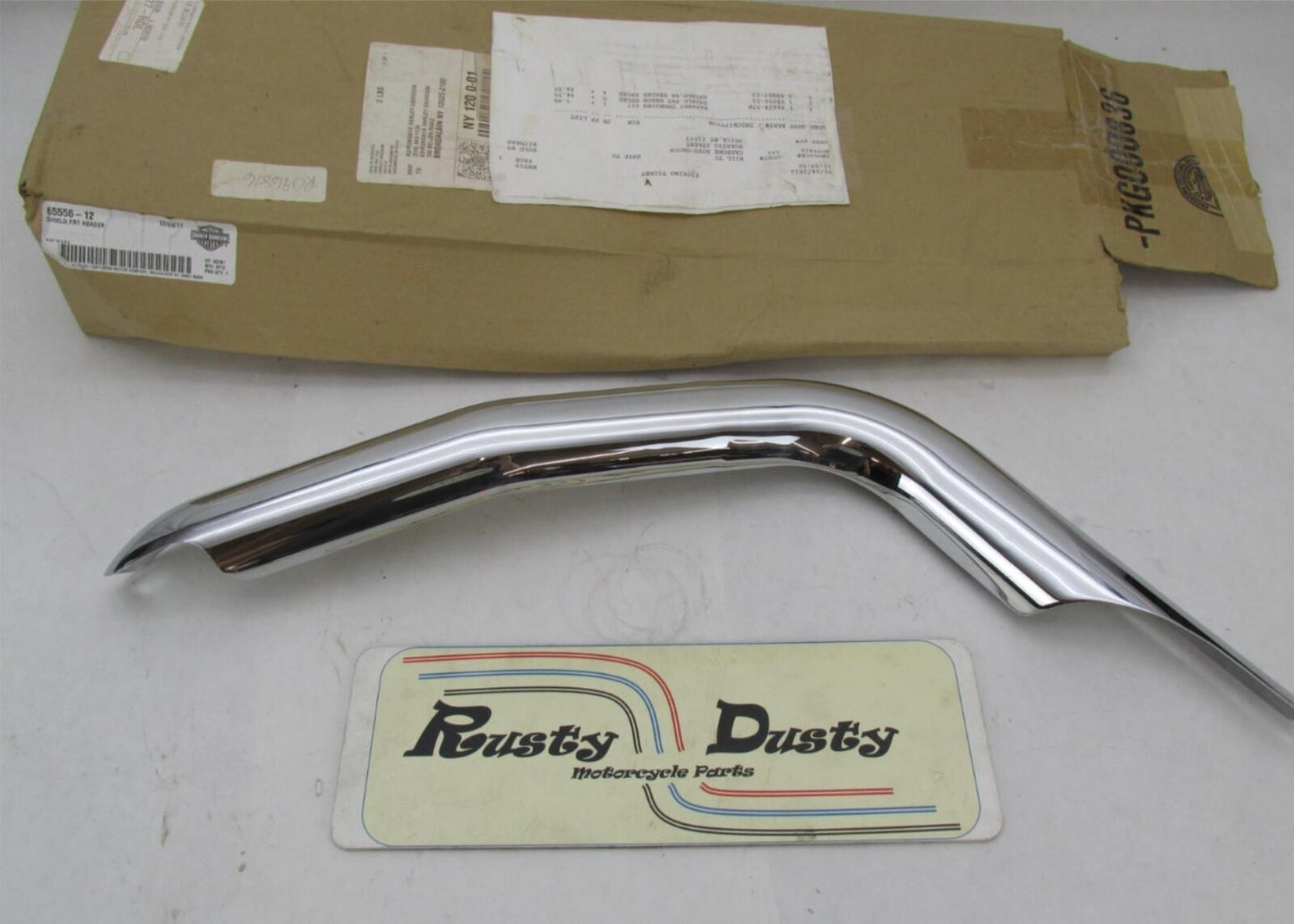 Harley-Davidson Genuine NOS Chrome Front Header Exhaust Heat Shield 65556-12