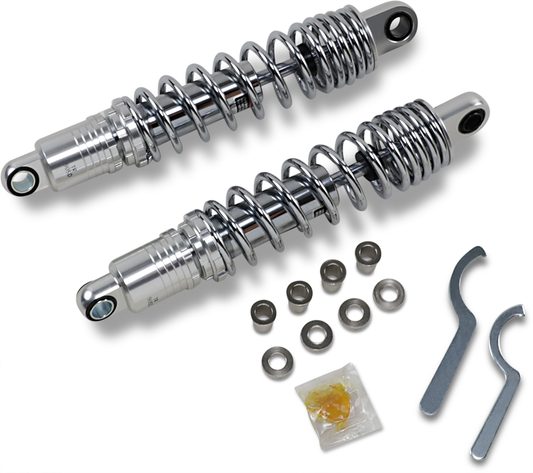 Drag Specialties Premium Ride-Height Adjustable Shocks 1310-1841 Chrome