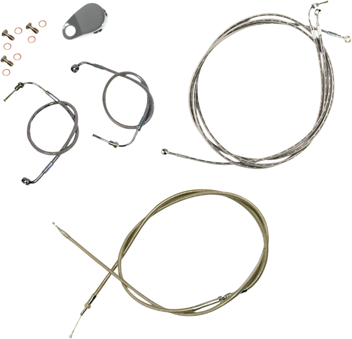 LA Choppers Handlebar Cable/Brake Line Kit LA-8157KT-08